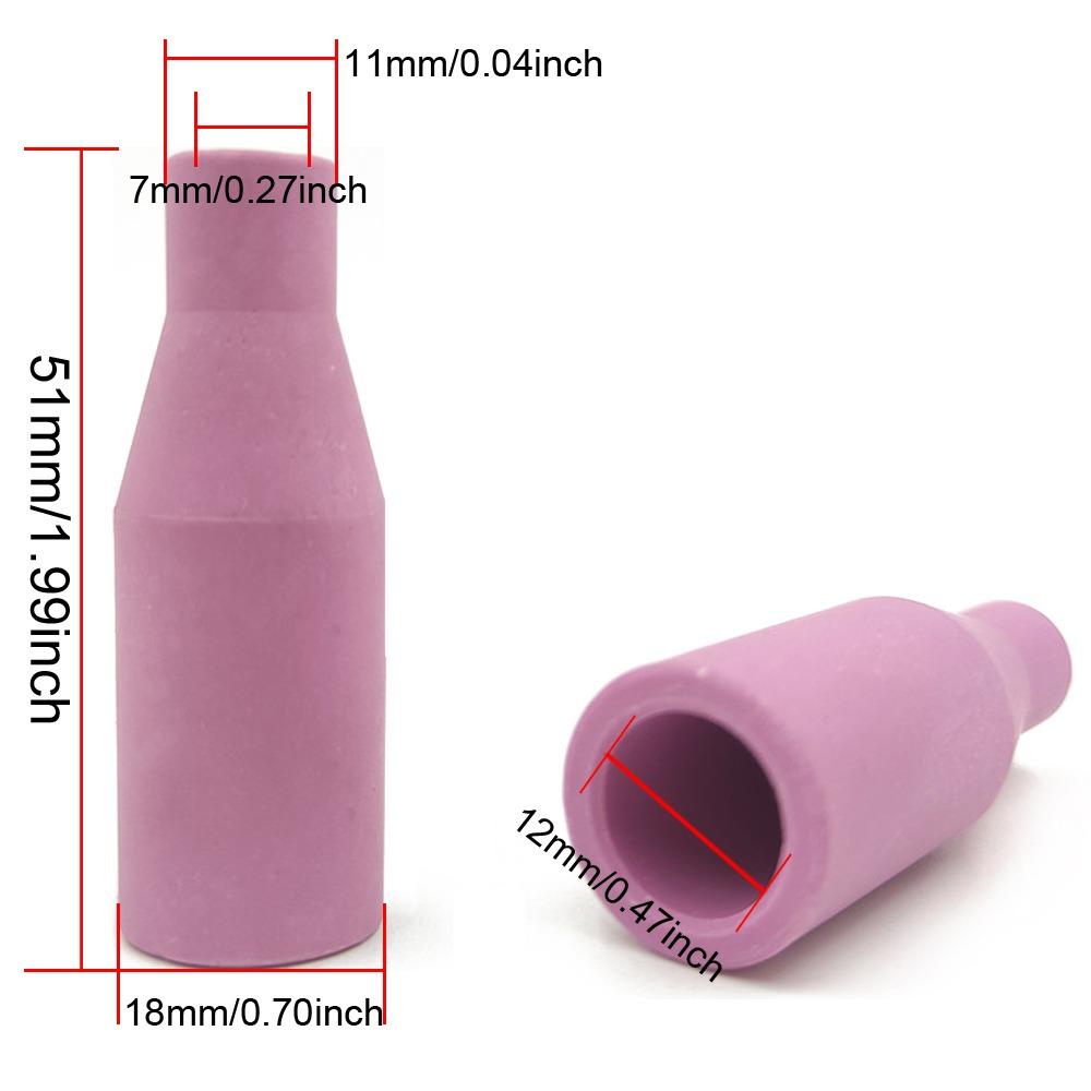 Populer 10pcs Nozzle Perisai Cup Aksesoris Torch Tip Gaya Euro Perlengkapan Pistol Las MIG/MAG Gas