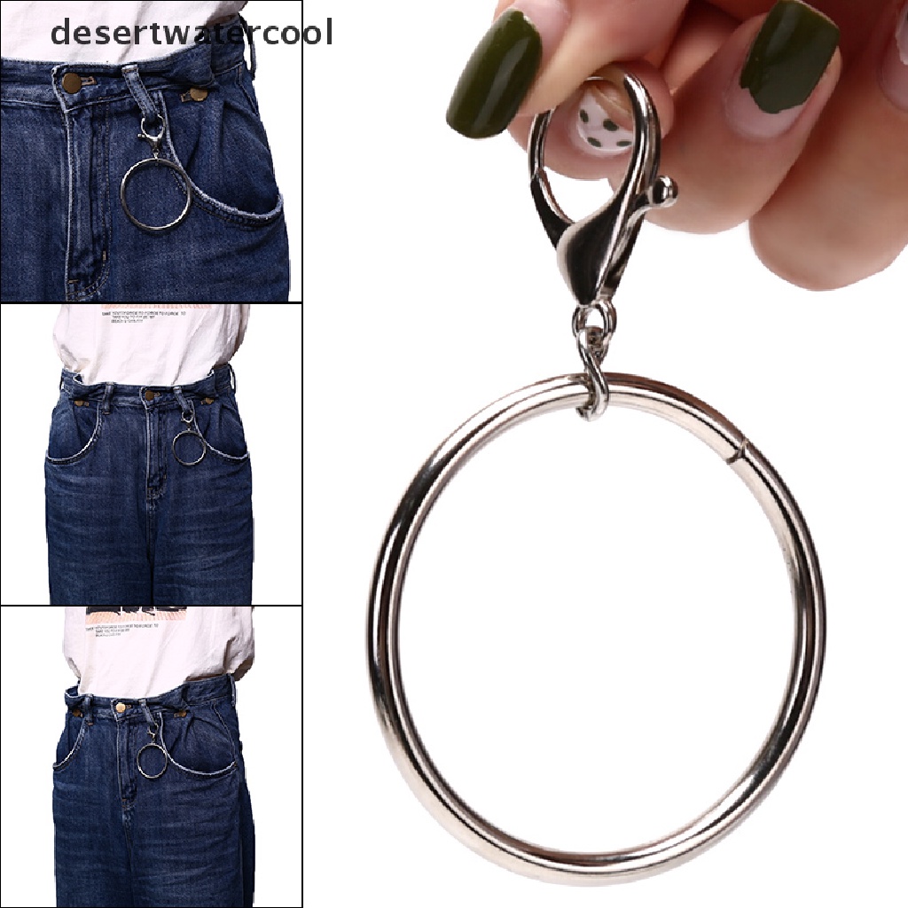 Deid 1pc Street Big Ring Gantungan Kunci Rock Punk Celana Hipster Pant HipHop Aksesoris Martijn