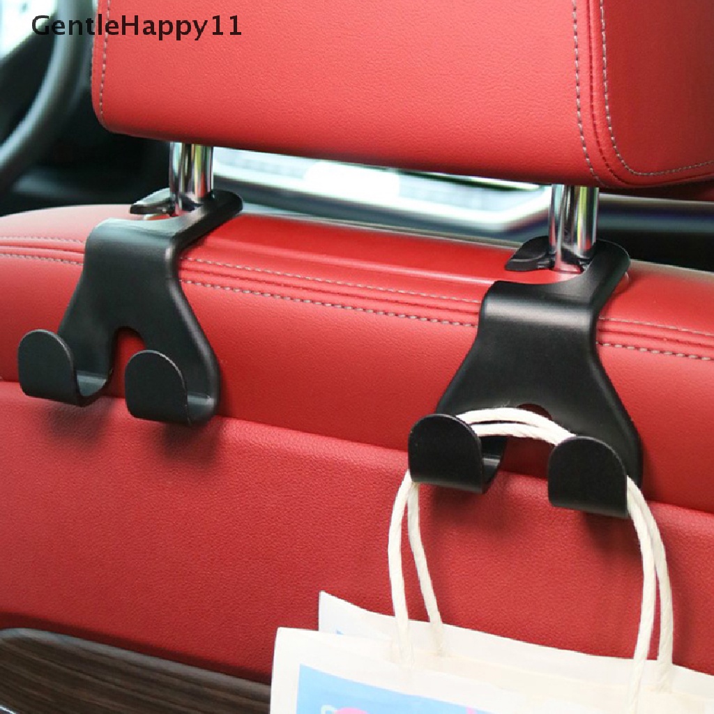 Gentlehappy New Double Head Car Back Seat Hooks Headrest Gantungan Handbag Tas Gantung Holder id