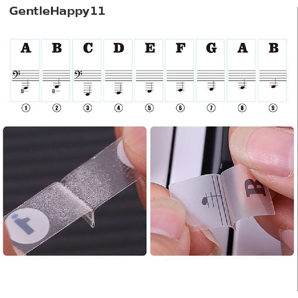 Gentlehappy 54 61 88kunci Keyboard Piano Elektronik Suara Stiker Nama Key Sticker id