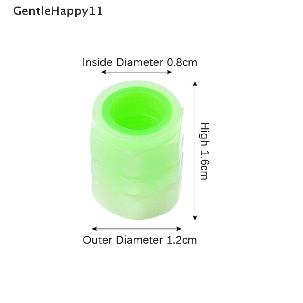 Gentlehappy 4Pcs Universal Luminous Valve Caps Tutup Katup Ban Untuk Mobil Motor Sepeda id