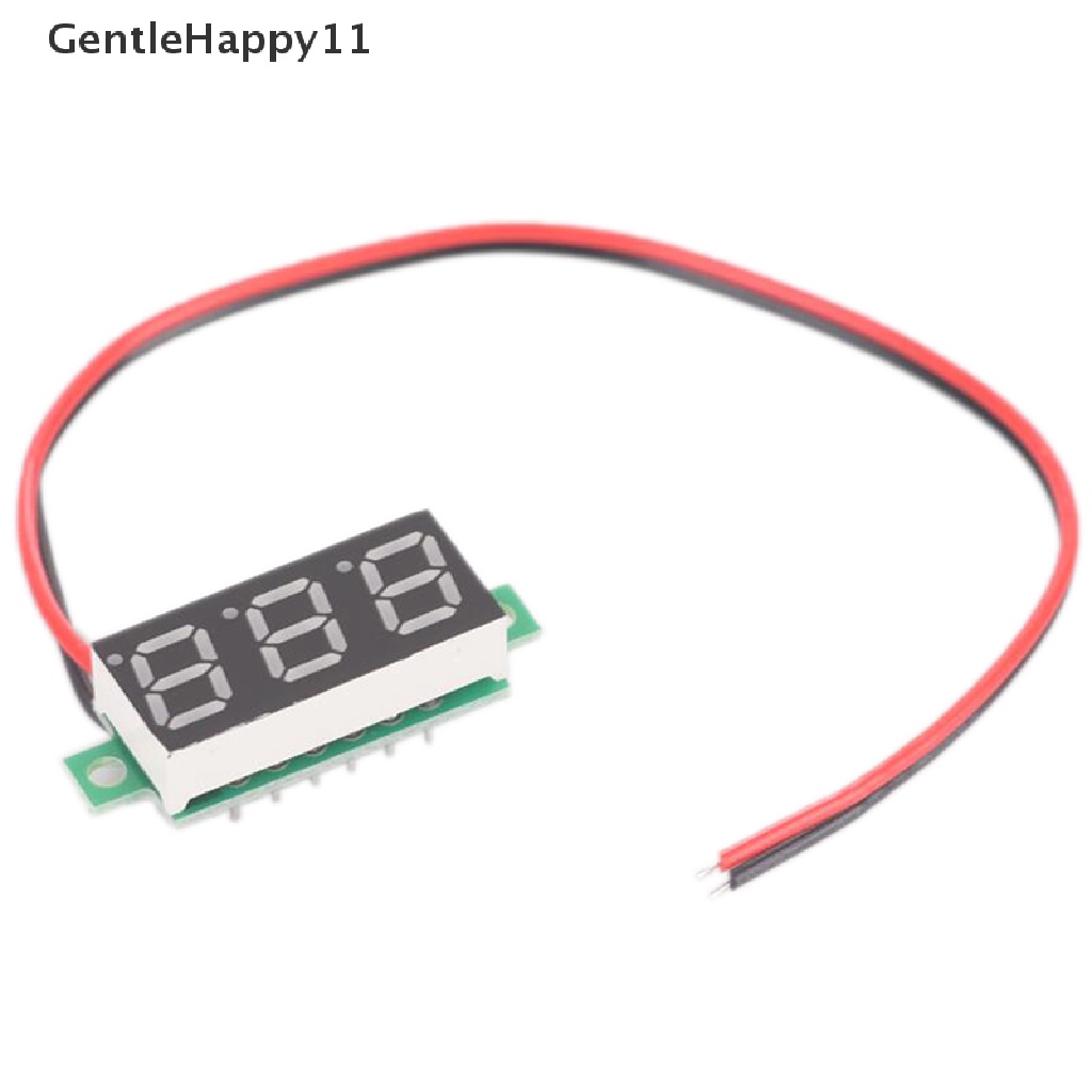 Gentlehappy 2-kabel Mini DC 2.5-30V Voltmeter LED Panel 3-Digital Display Pengukur Tegangan id