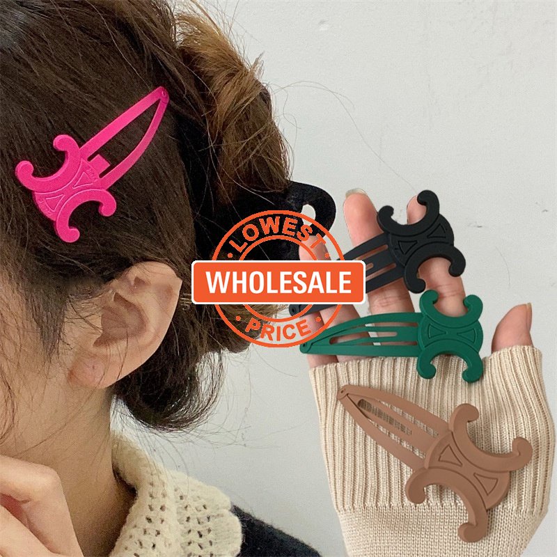 [Harga Grosir] Gadis Vintage Logam Caixuan Pintu Manis BB Klip/Ukuran Besar Poni Klip Hiasan Kepala/Fashion Sederhana Sisi Jepit Rambut/Kepribadian Eropa Dan Amerika Hairgrips