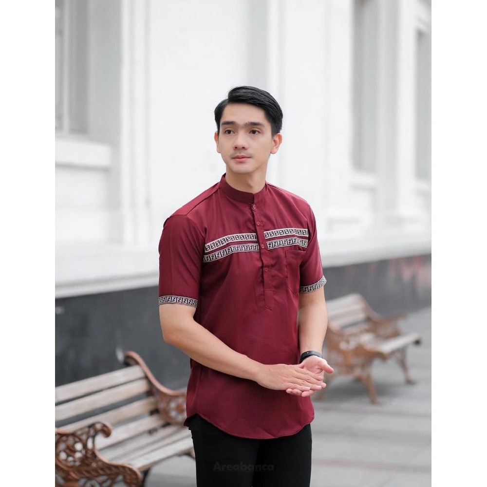 Atasan Koko Kurta Pakistan Bahan Katun Tebal Halus