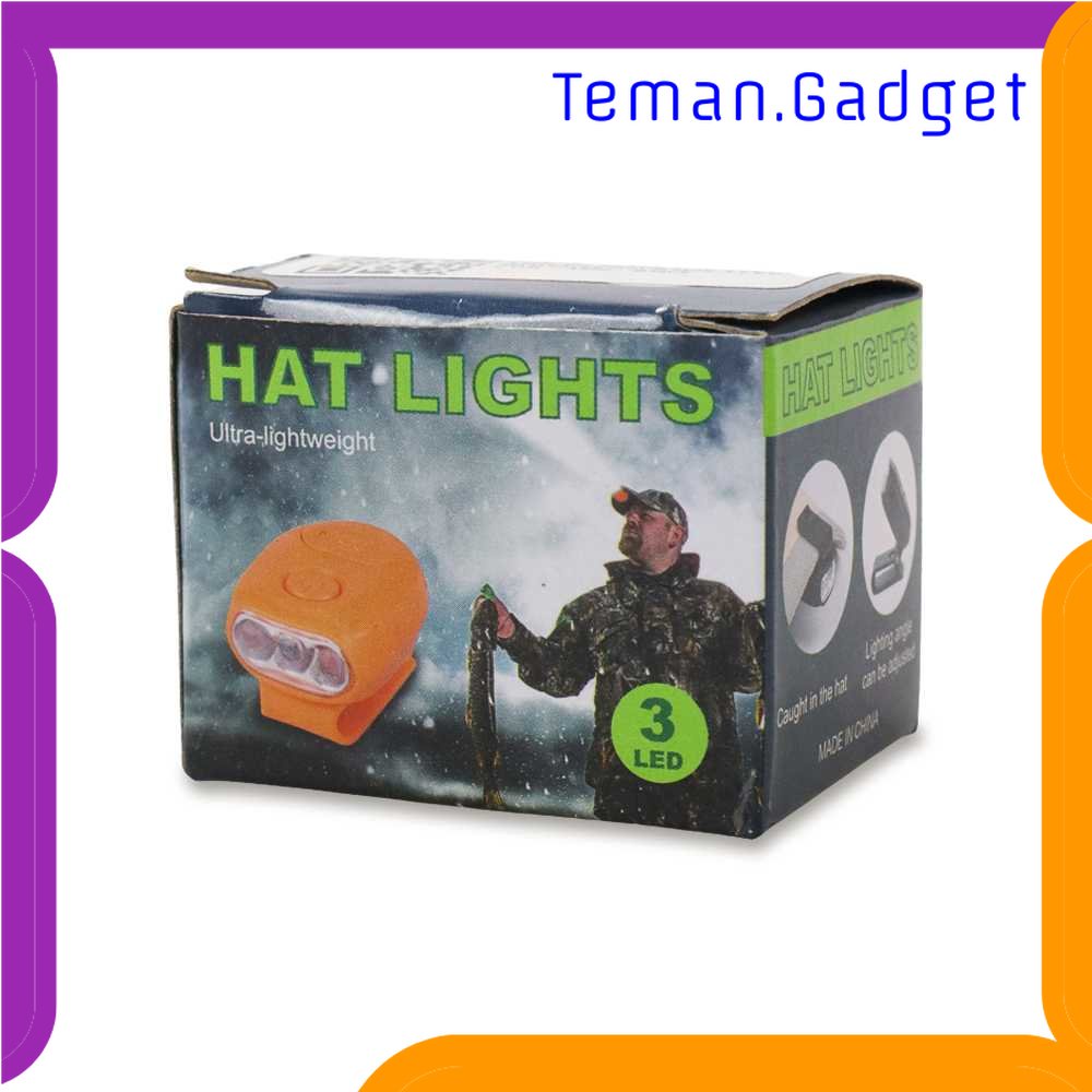 TG - OLR TaffLED Senter Clip Topi 90 Degree Rotatable 3 LED COB - 3325