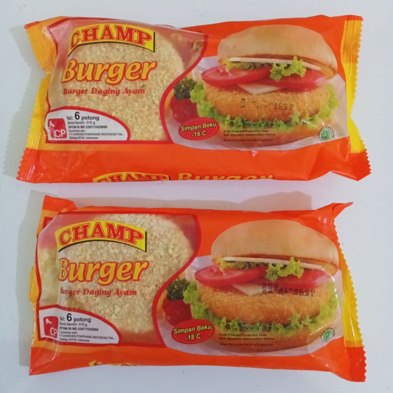 

Champ Burger Ayam isi 6pcs