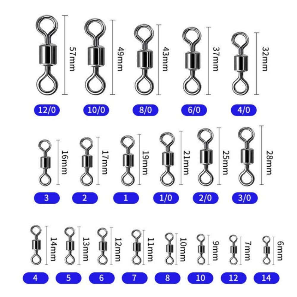 Lanfy Memancing Rolling Putar Untuk Ikan Gurame Padat Cincin Stainless Steel Delapan Berbentuk Barel Memancing Delapan Berbentuk Cincin Alat Pancing