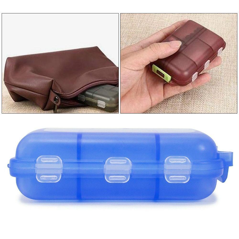 Lily Pill Case Portable 10kisi Obat Tablet Dispenser Wadah Organizer Kotak Obat