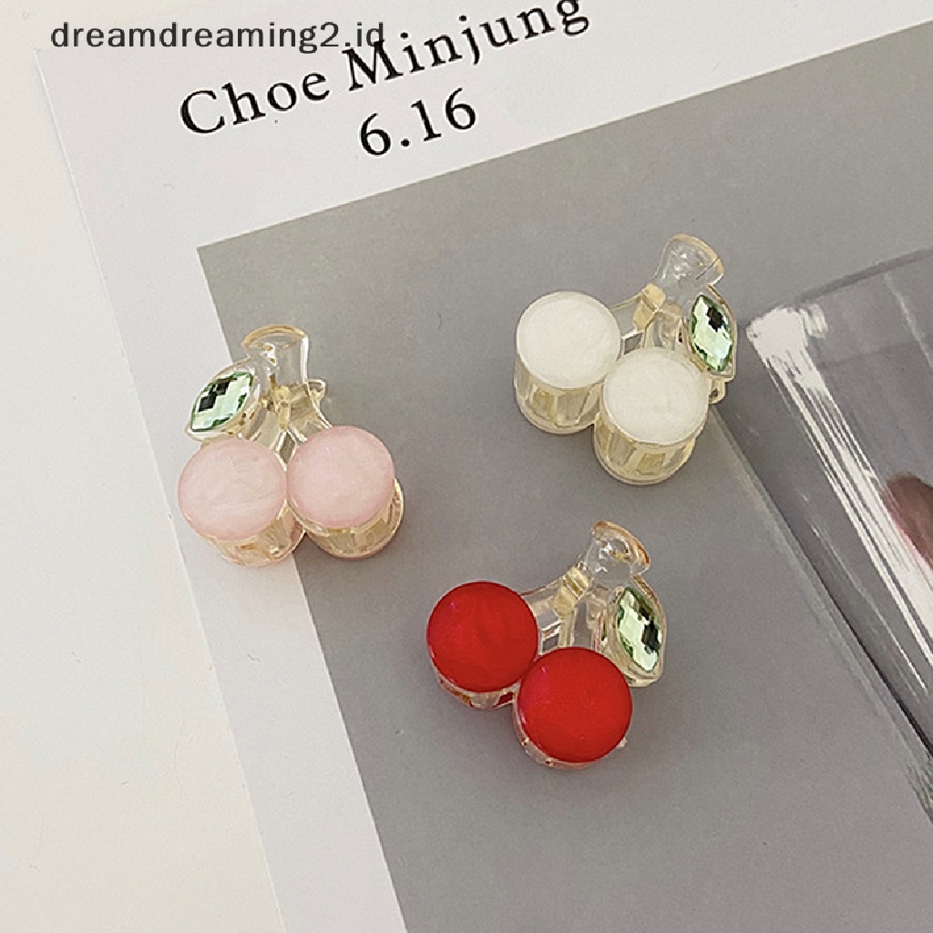 (dream) Jepit Rambut Korea Kawaii Cute Cherry Jepit Cakar Untuk Wanita Perempuan Anak Hairpin Crab//