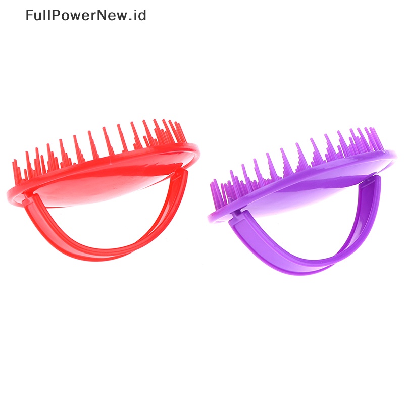 Power Bulat Lembut Shower Shampoo Massage Brush Sisir Cuci Rambut Kepala Head Massager ID