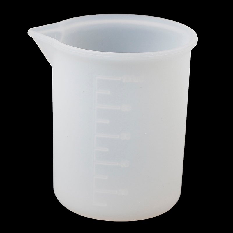 Seasonoun 2Pcs Gelas Ukur 100ml Bahan Silikon Untuk Perhiasan Cetakan resin Sisik Kristal.