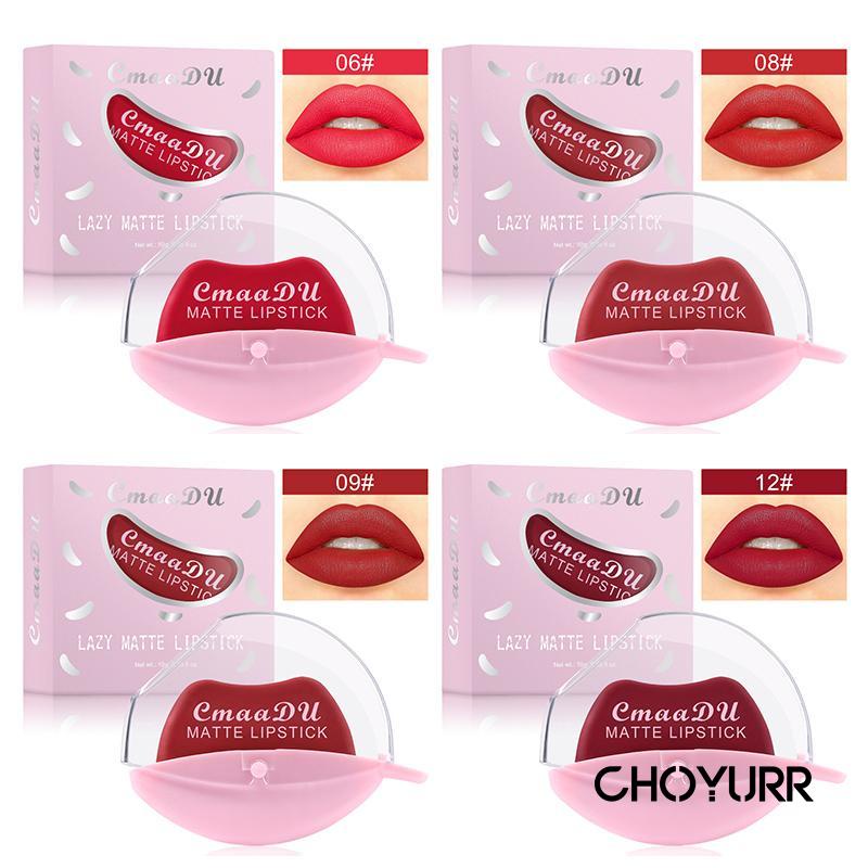 【COD】 Lazy Lipstick Velvet Matte Desain Bentuk Bibir Tahan Lama Tahan Air -CH