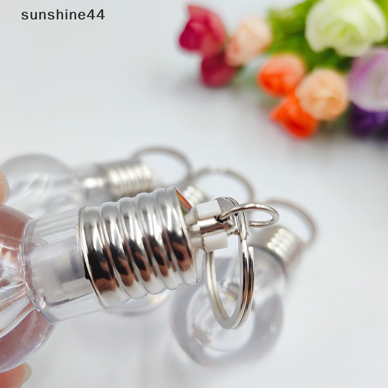 Sunshine Novelty Lighg Bohlam Lampu LED Mini Gantungan Kunci Key Ring Menyala Kunci Ring Lamp ID