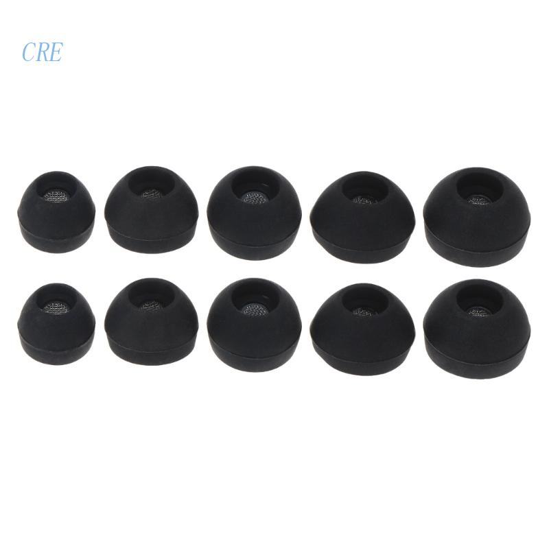 Cre Ear Pads Earcaps Untuk IE800 Eartips Silikon Lembut Dengan Jaring Filter In-Ear Earphone Covers Earbud Tips Cushion 5pasang