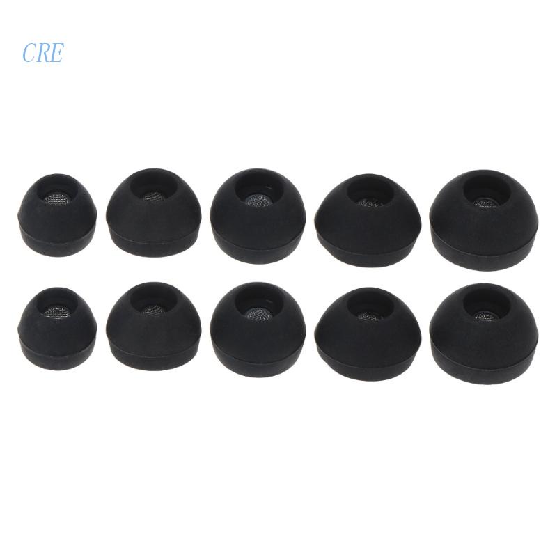 Cre Ear Pads Earcaps Untuk IE800 Eartips Silikon Lembut Dengan Jaring Filter In-Ear Earphone Covers Earbud Tips Cushion 5pasang