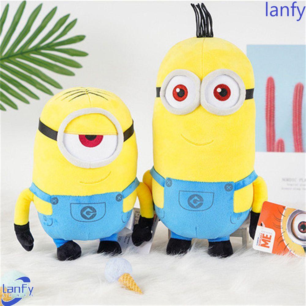 Lanfy Boneka Mainan Film Mainan Empuk 13CM Badan Kuning Kupluk Bob Plush Toys