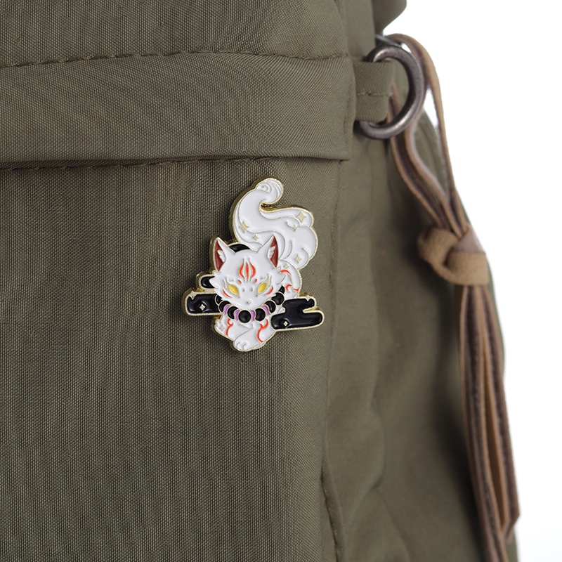 Anime Peripheral Animal Lapel Pin Enamel Dua Dimensi Bros Ransel Lencana Hadiah Untuk Teman Aksesoris Pakaian