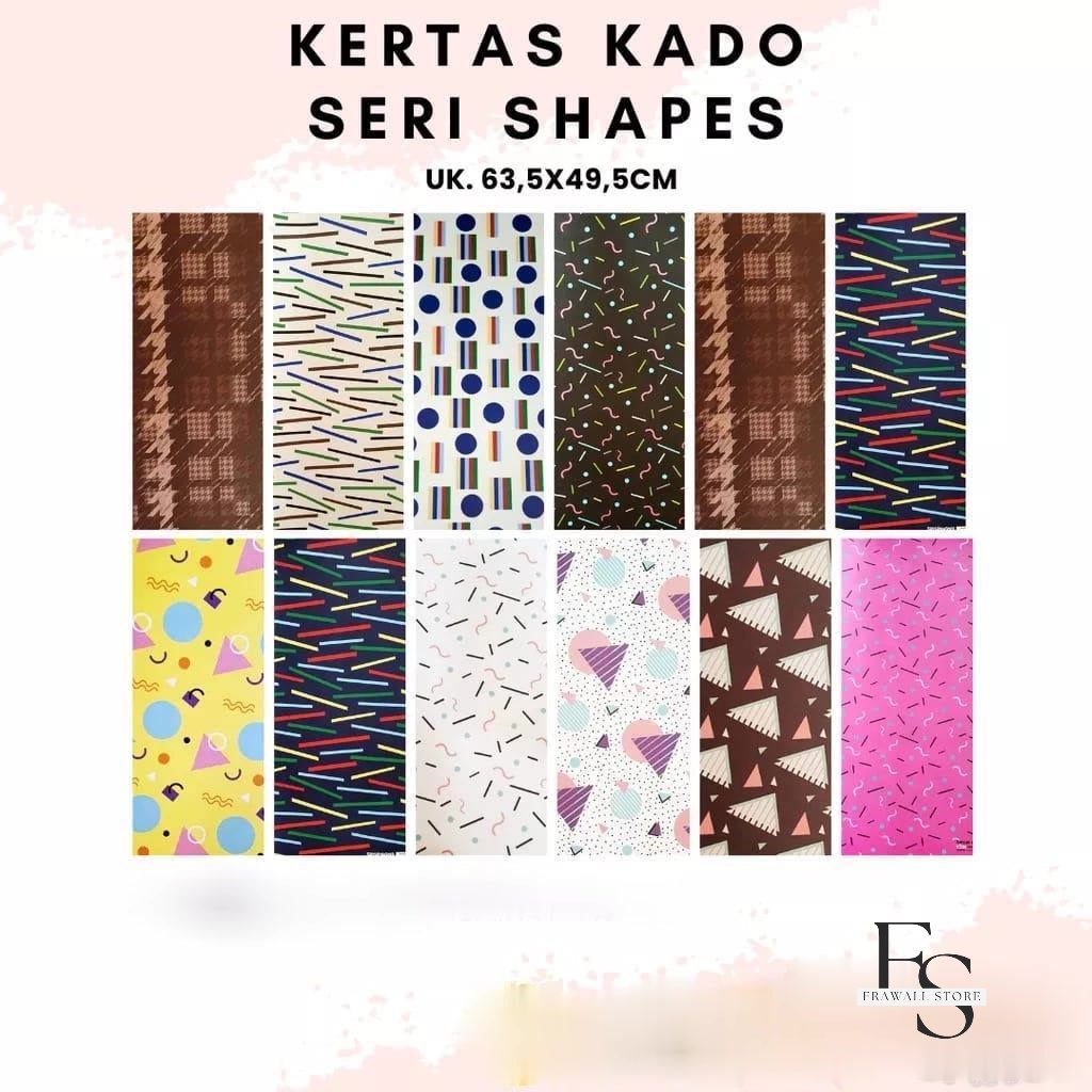 

Kertas Kado Sansan Wawa Motif Garis Isi 20 Lembar