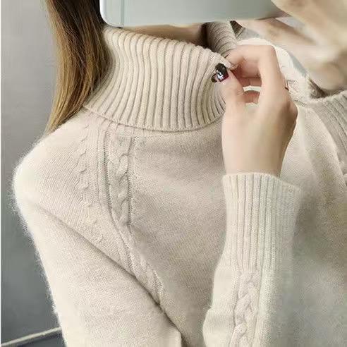 IMPORT WOMAN SLIM TURTLENECK KNIT TOP BELLA WINTER AUTUMN OUTFIT BAJU RAJUT WANITA MUSIM DINGIN