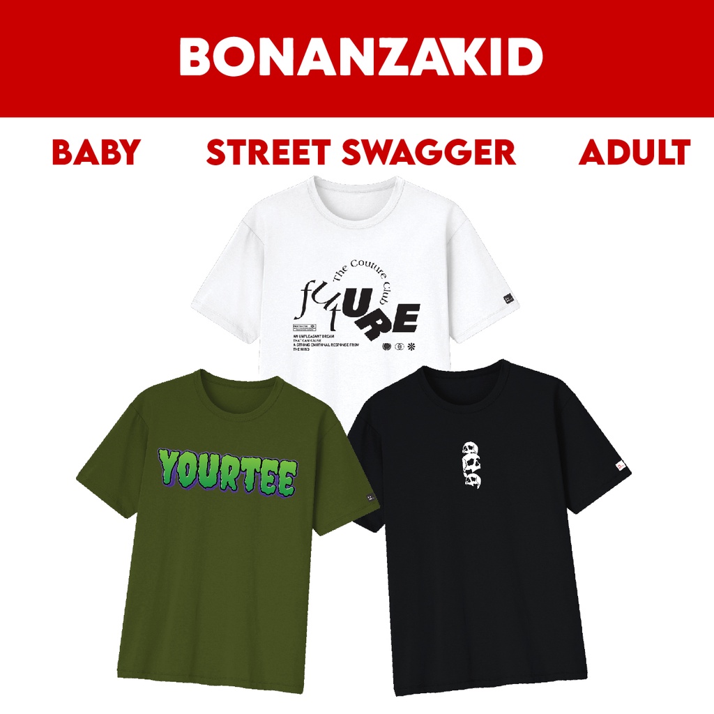 Baju Kaos Street Swagger Series Future Ready Bayi Anak Dewasa Bahan Katun Combed 30s