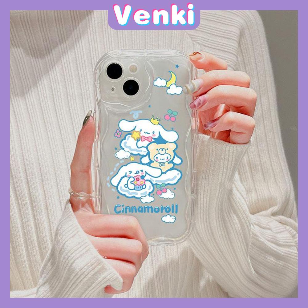 VENKI - For iPhone 11 iPhone Case 3D Curved Edge Wave Clear Case TPU Airbag Shockproof Camera Cover Cute Cartoon Compatible with iPhone 14 13 Pro max 12 Pro Max xr xs max 7 Plus 8