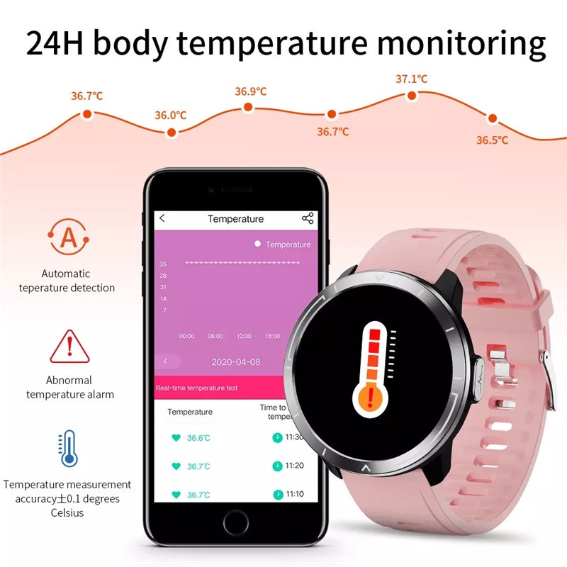 AKN88 - MAFAM M18 PLUS Smartwatch ECG PPG Real Time Sensor Waterproof IP67