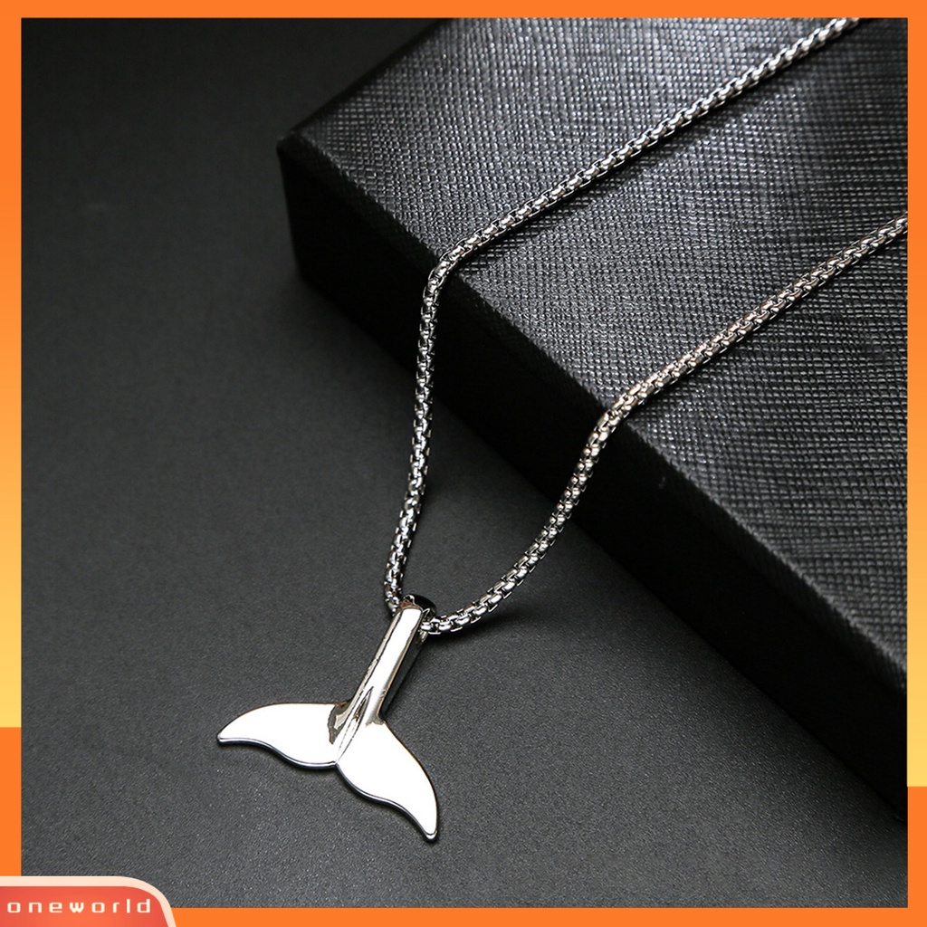 [EONE] Liontin Kalung Hip Hop Geometris Electroplating Kilau Terang Tidak Luntur Hias Hadiah Pria Wanita Ekor Ikan Paus Choker Kalung Sweater Rantai Untuk Pacaran