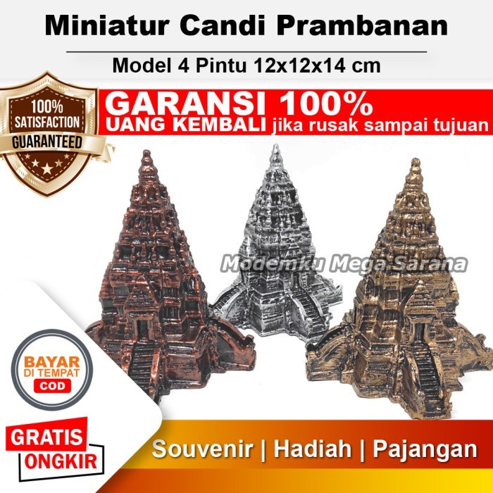 Hiasan Dekorasi Aquascape Aquarium Miniatur Candi Prambanan 4 Pintu