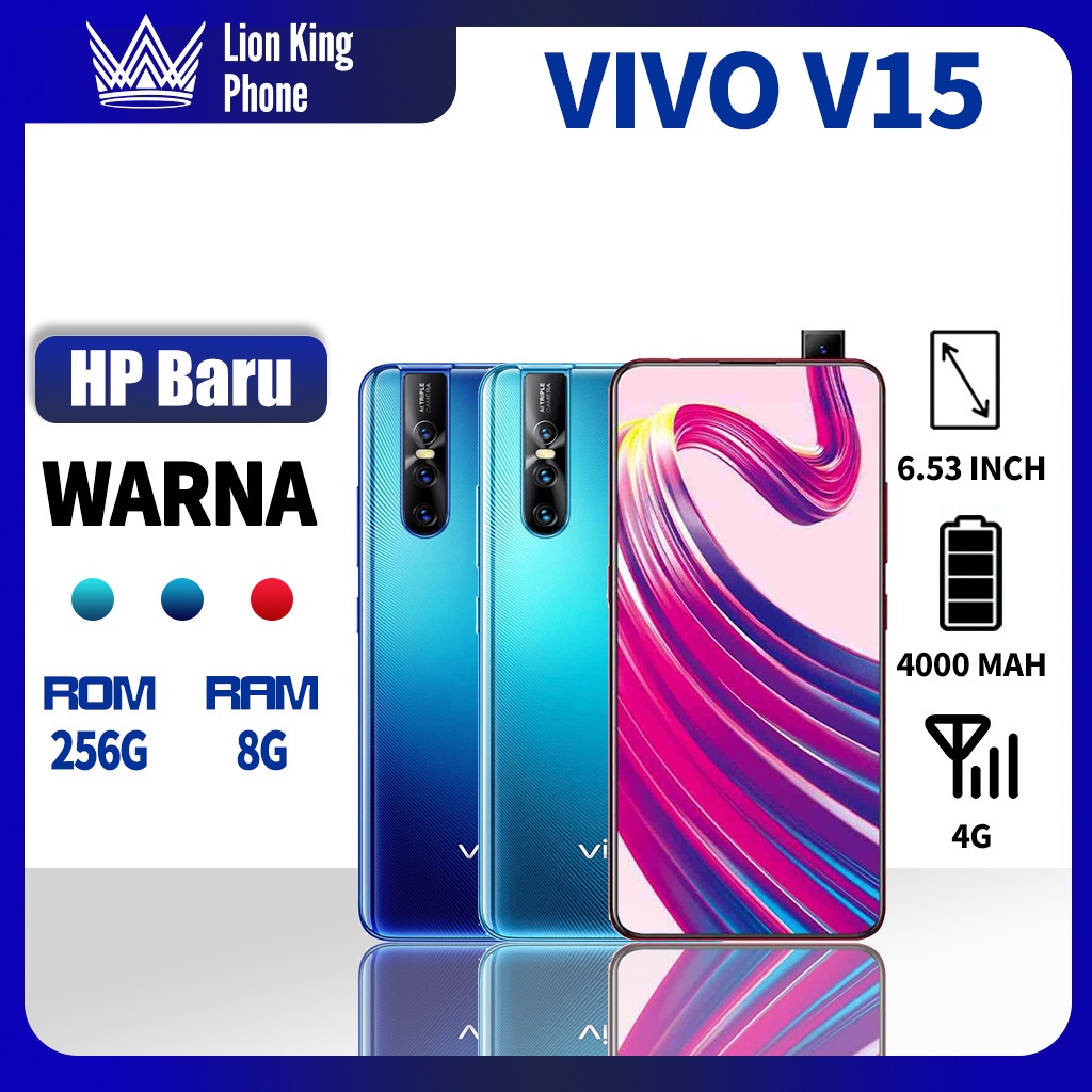 Handphone Vivo V15 RAM8 256GB 6.53-inch HP Smartphone 100% Baru Original