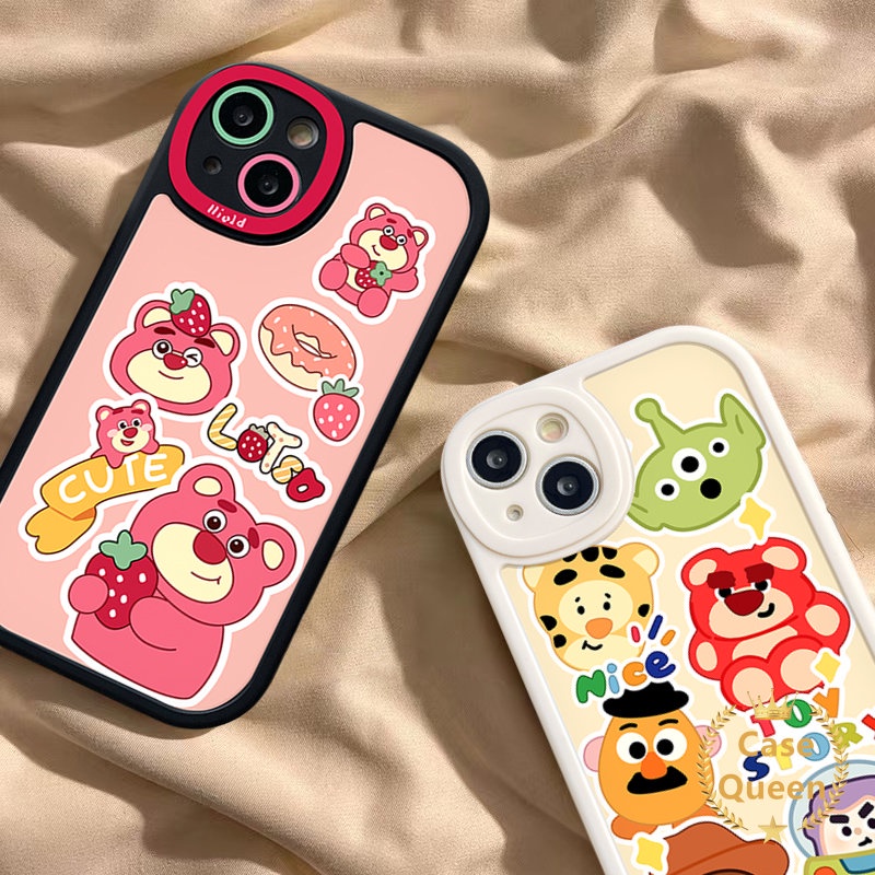 Cute Cartoon Toy Story Alien Casing for Infinix Smart 5 6 Hot 10s 10 10T 11s 9 11 Play Note 8 Hot 10s 11 11s 10 Lite 10T Cute Rose Red Strawberry Bear Lotso Shockproof Soft Case