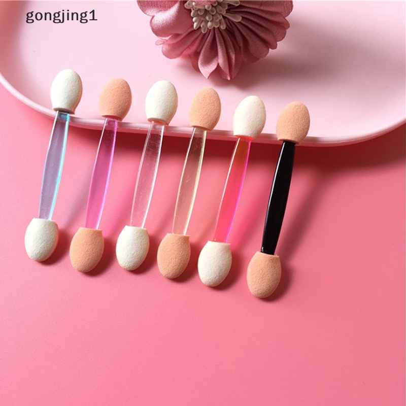 Ggg 10pics Double Ended Spons Bayangan Mata Sekali Pakai Aplikator Brush Make Up ID