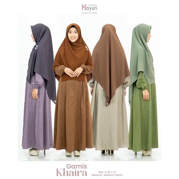 Gamis Khaira / Gamis Daily / Gamis Polos - Black, S