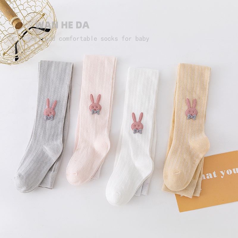 (LGZ KELINCI) Pantyhose anak perempuan dan kaus kaki stocking katun ikatan simpul jala tipis import