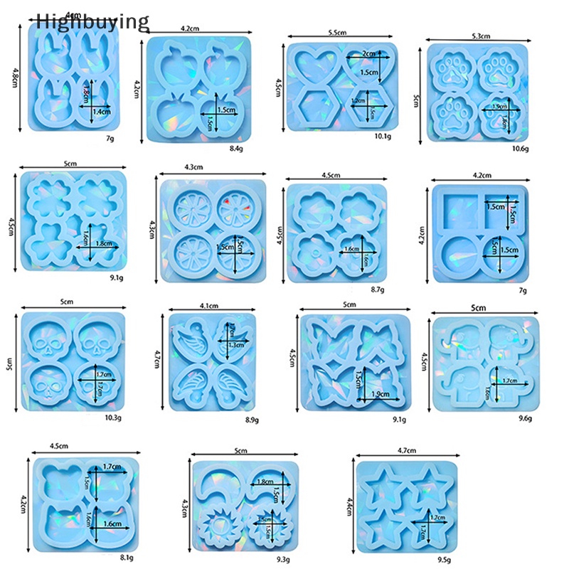 Hbid Mini Ear Studs Epoxy Cetakan Hewan Lucu Anting Liontin Perhiasan Dekoratif Silicone Molds DIY Jewellery Making Tools Glory