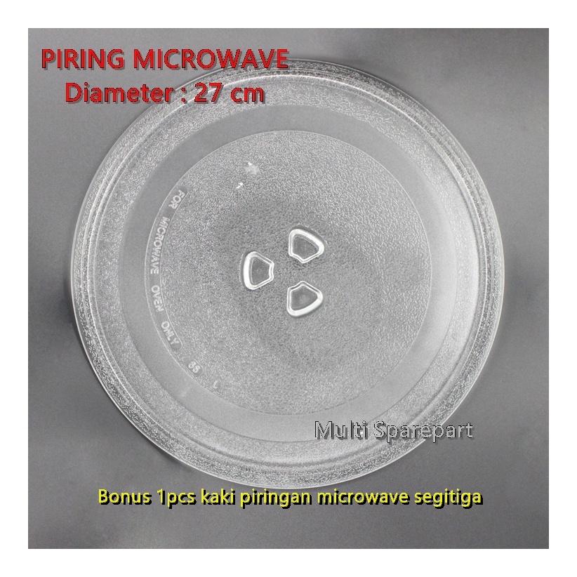 Piring MICROWAVE Diameter 27 cm Piringan Tatakan Oven Universal Tebal Import