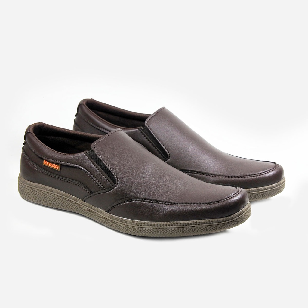 Mascotte SWALEY Sepatu Slip On Pria 923.015 [ Hitam &amp; Coklat ]RAMAYANA JAKTIM