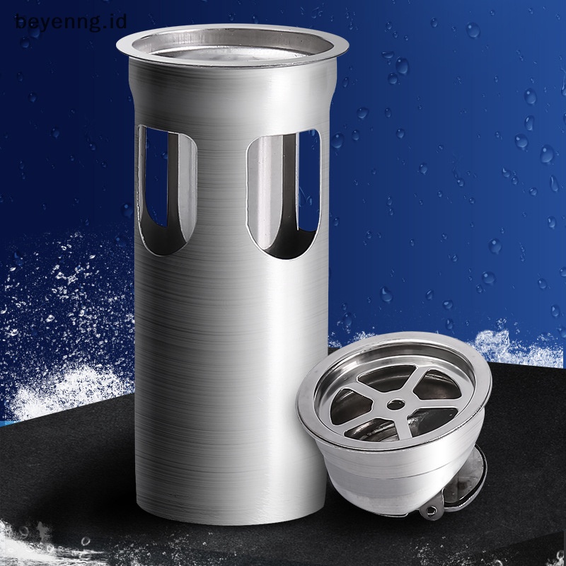 Beyen Shower Wastafel Penutup Saluran Air Plug Hair Catcher Anti-C Stainless Floor Drain Filter ID