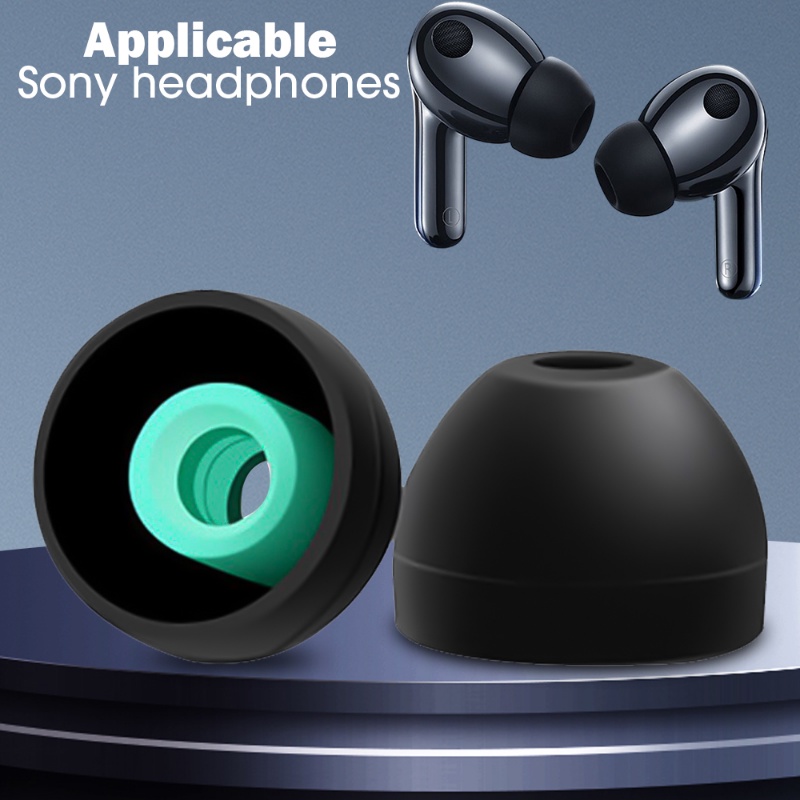 3pasang Tips Earphone In-Ear Pelindung Silikon Lembut Anti-drop Earbuds Muti-Ukuran Warna Bergaya Nyaman Ear Plugs Untuk SONY