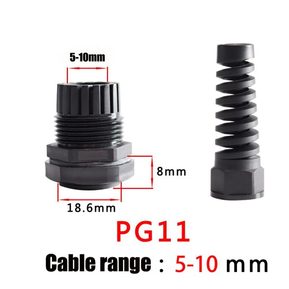 AUGUSTINA Cable Gland Dustproof PG7/PG9/PG11 Fiksasi Anti Tekuk PG Model Spring Type Sambungan Kabel