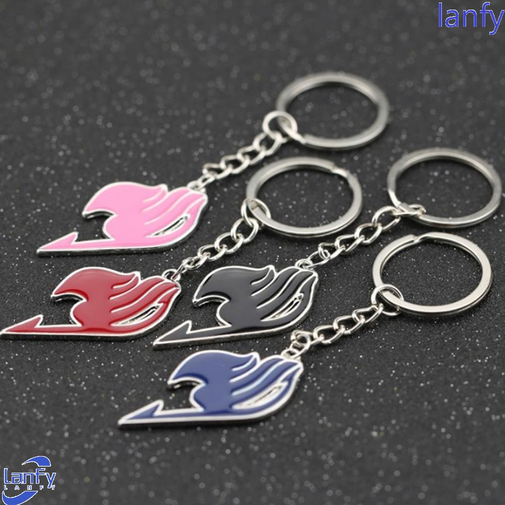 Lanfy Gantungan Kunci Ekor Peri Logam Aksesori Cosplay Tas Sekolah Liontin Lencana Enamel Keyring