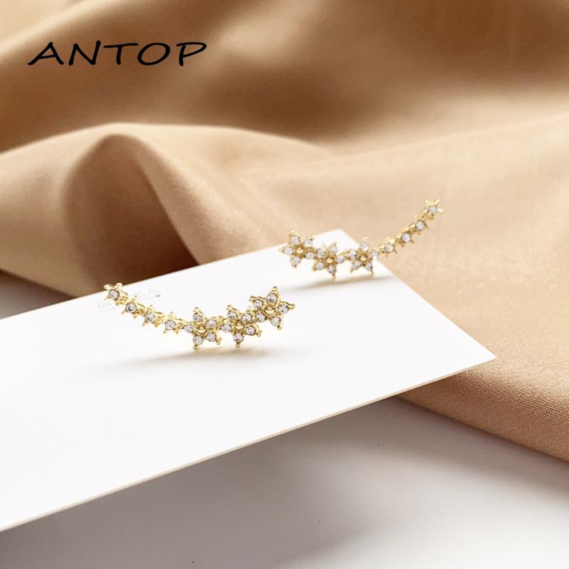 [antop] Premium Sense Pentagram Berlian Anting Serbaguna Temperamen Feminim