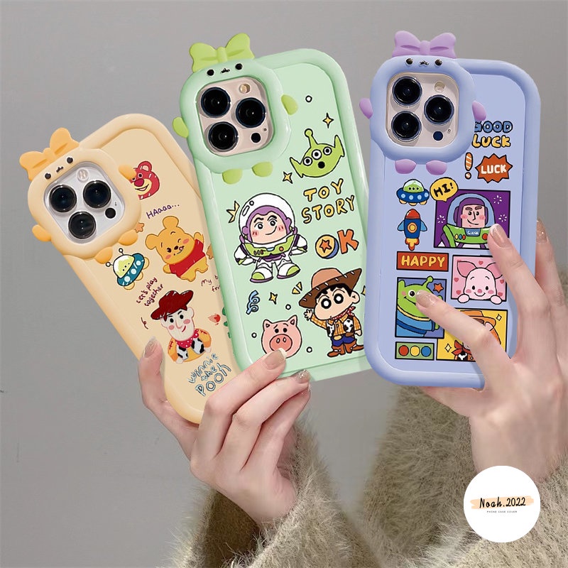 Cute Crayon Shin-chan 3D Ikatan Simpul Monster Case Untuk Redmi 9A A1 10 10A 9C 9T A1+10C 9catatan 10s 10 Pro 11 9 11s 811 Pro+POCO M3 X3 Pro NFC Mi 11 Lite Winnie Toy Cerita Soft Cover