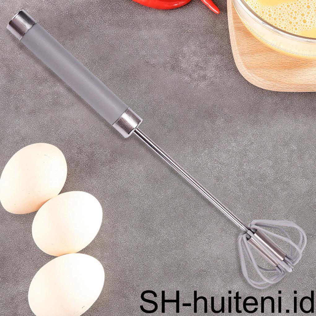 Silicone Whisk Pengocok Telur Semi Otomatis Handheld Cream Mixer Alat Dapur Baking