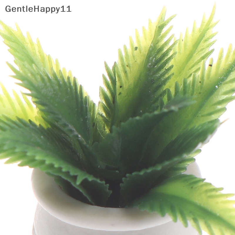 Gentlehappy 1:12rumah Boneka Miniatur Tanaman Hijau Dalam Pot Model Home Decor Aksesoris Mainan id