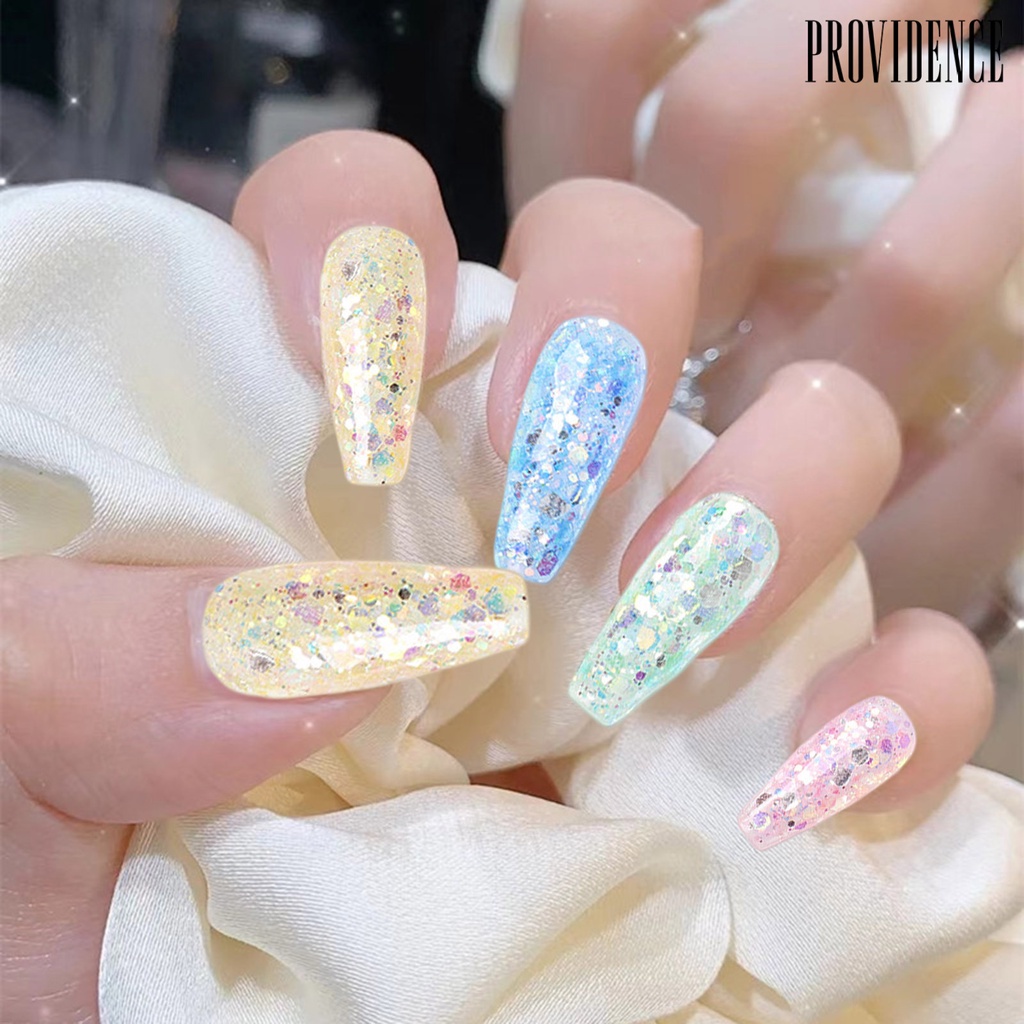 Providence 6kotak/Set Nail Sequin Macaron Color Shining Removable DIY Nail Art Dekorasi Serbaguna Manicure Design Bentuk Campur Paillette Perlengkapan Kuku