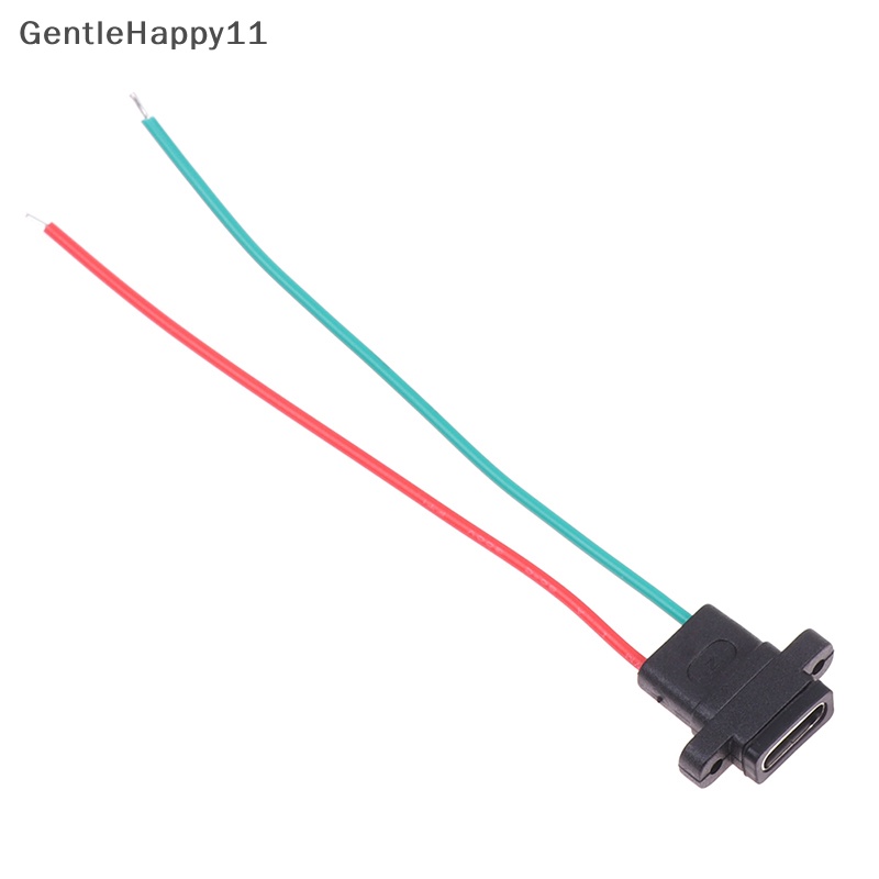 Gentlehappy Type-C 2Pin 4Pin Kawat Las Female Anti Air Soket Cewe Karet Ring Arus Tinggi Fast Charging port id