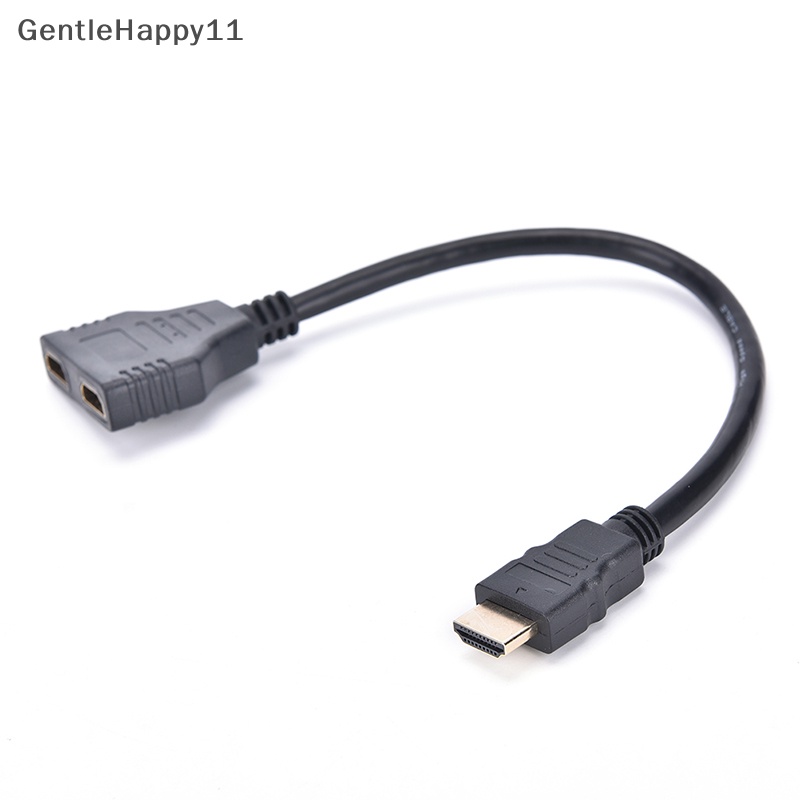 Gentlehappy 1080P HDMI Port Male to 2female 1in2 Out Splitter Kabel Adapter Converter id