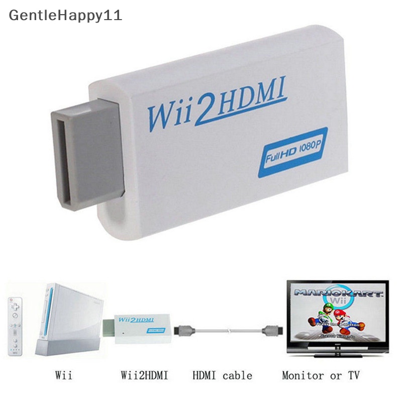 Gentlehappy Konektor Adapter Converter HD Wii To HDMI 1080P/720P Upscaling Dengan id 3.5MM