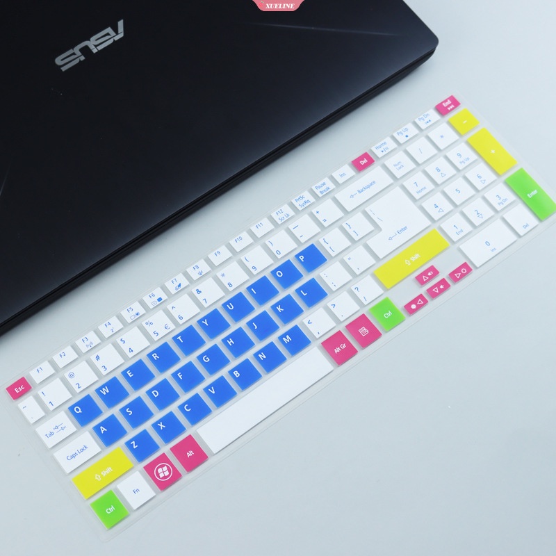 15.6 Inci Acer 020 EX2519-C4J7 E5-572G Penutup Keyboard Pelindung Keyboard Stiker Multicolor Silikon Lembut Tahan Air Film Pelindung Untuk Komputer [ZXL]