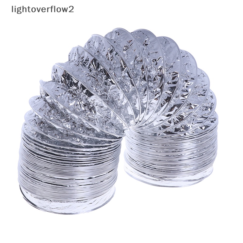 [lightoverflow2] Selang Ventilasi Udara Pipa Ventilator Aluminium 4inch Flexible Exhaust Duct 1.5M [ID]